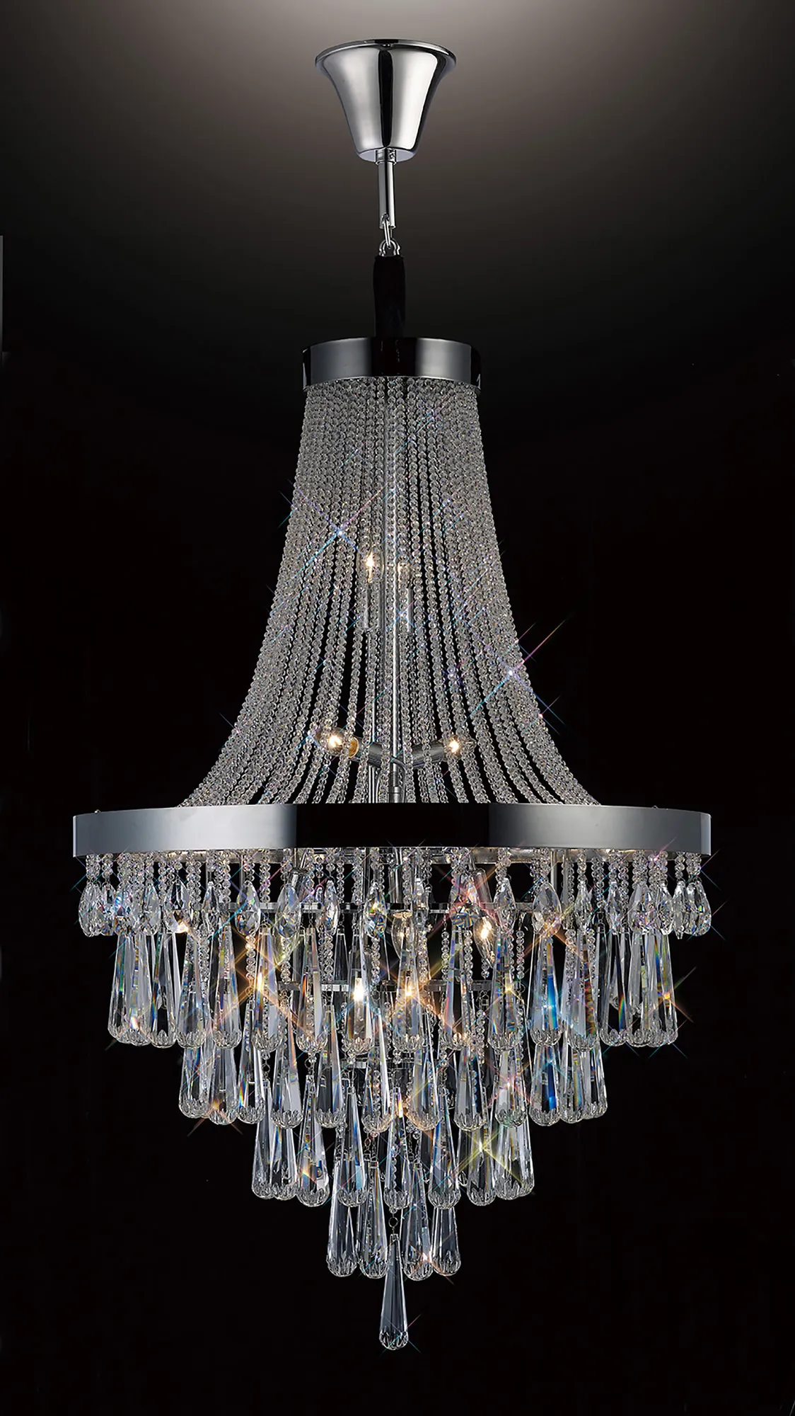 Sophia Crystal Ceiling Lights Diyas Statement Crystal Fittings